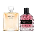 Women'S Perfume La Vida Bella&Valentine Valentine Milano Combo Set Eau De Parfum Long Lasting Fragrance 3.4 Fl Oz Spray Each for Daily Used