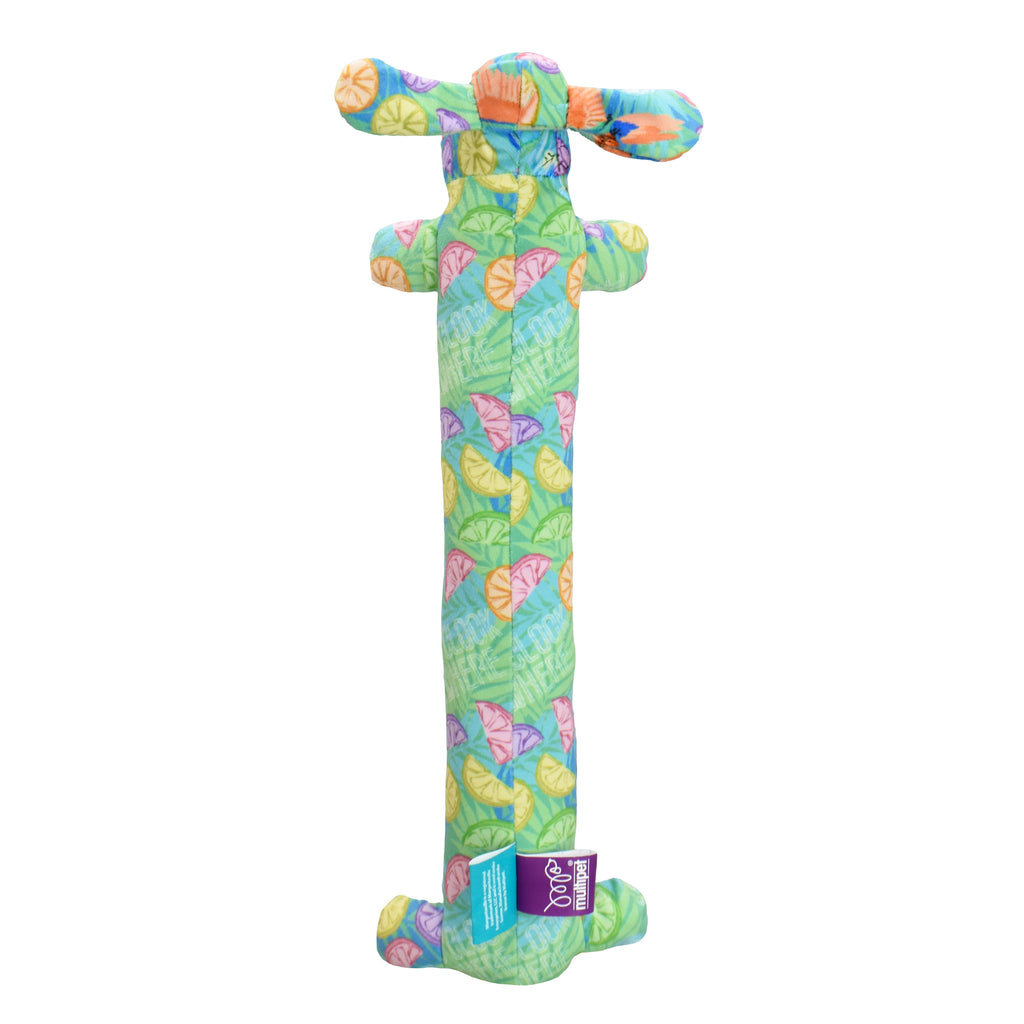 Margaritaville Summer Loofa Dog, Plush Dog Toy, 2 Pack with Tropical Patterns