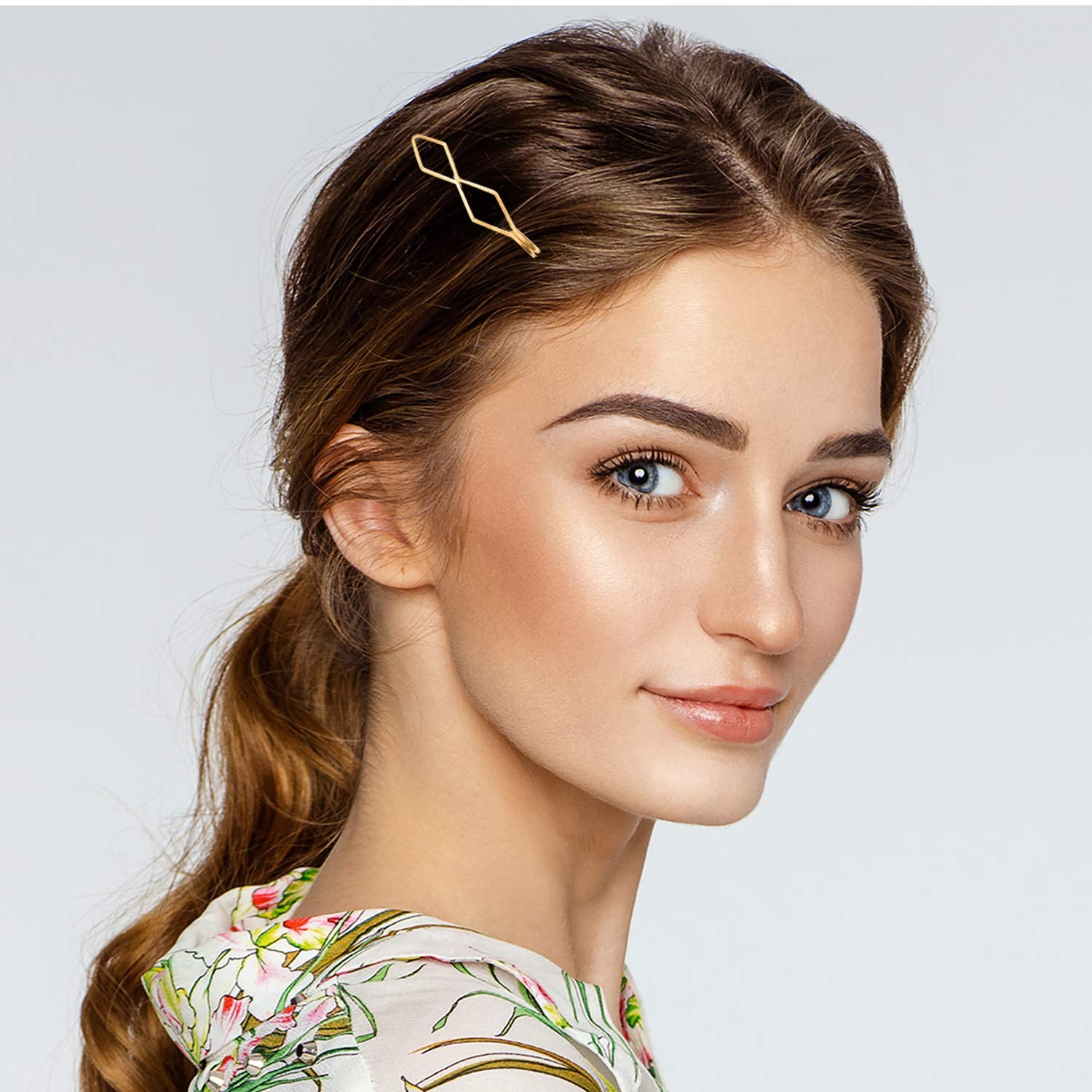 17 Pieces Gold Hair Pins Set Geometric Bobby Pin Barrettes Metal Gold Decorative Styling Jewelry Hair Clamps Accessories for Women Wedding Parties