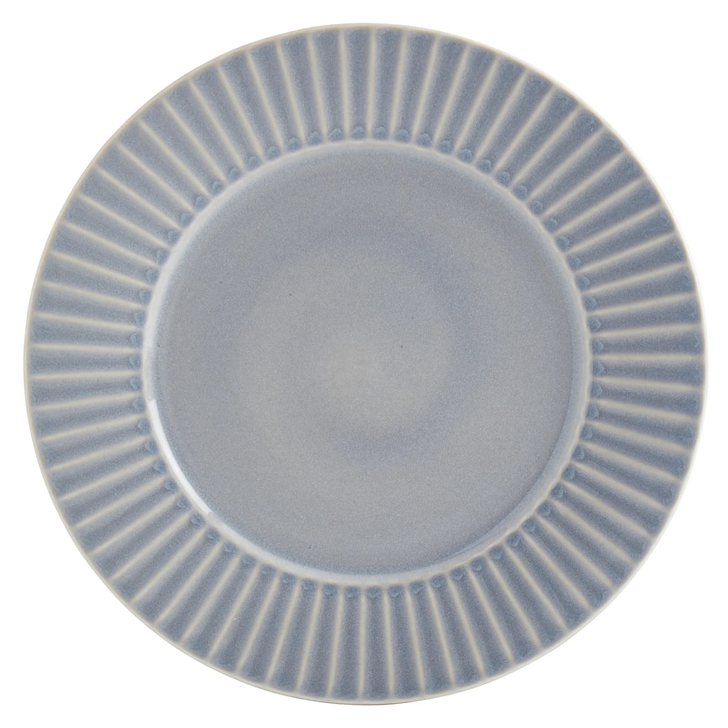 Tabletops Gallery Richmond 12-Piece Reactive Glaze Stoneware Dinnerware Set of Kitchen Dishes, Dinner Plates, Cereal Bowls, Service for 4, Gray