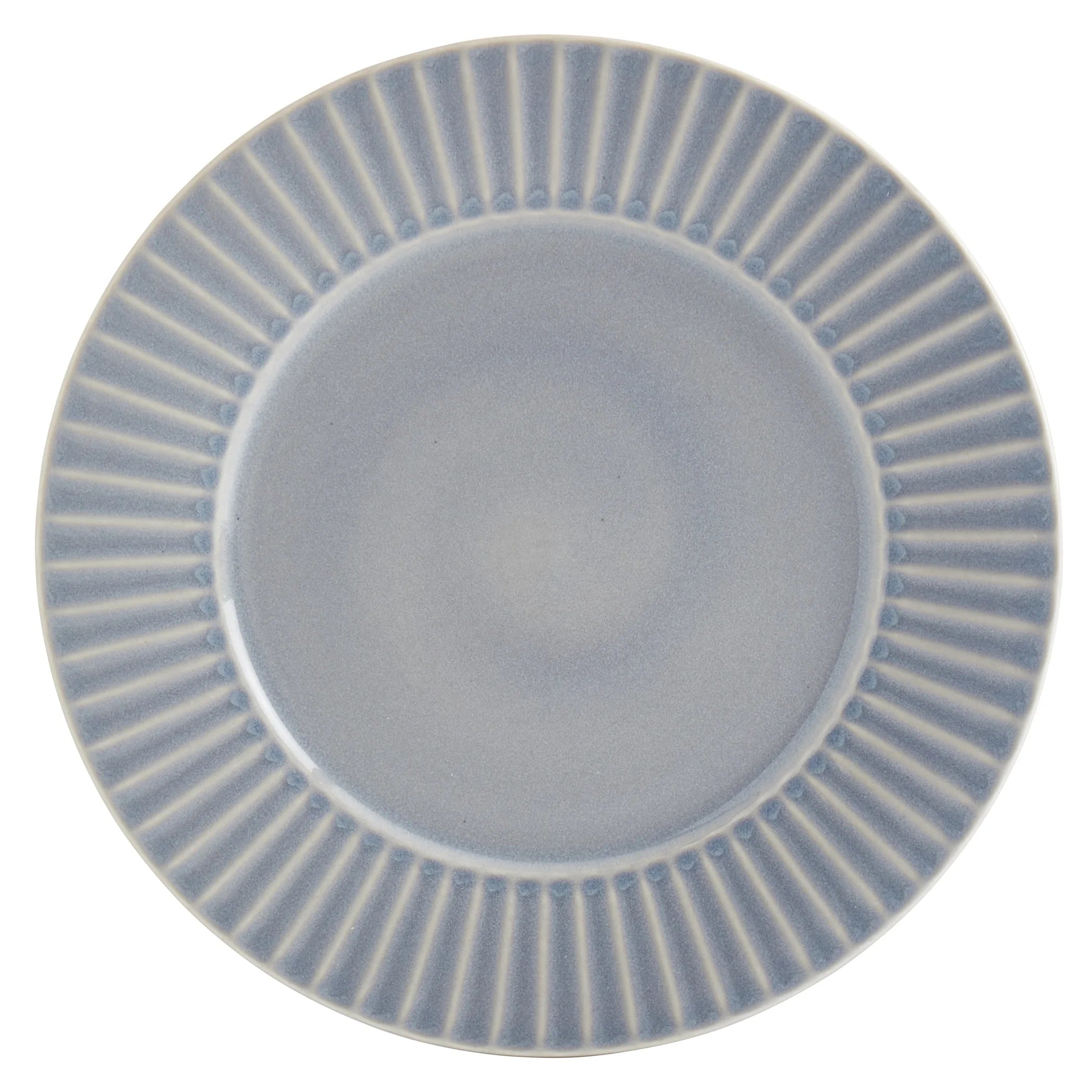 Tabletops Gallery Richmond 12-Piece Reactive Glaze Stoneware Dinnerware Set of Kitchen Dishes, Dinner Plates, Cereal Bowls, Service for 4, Gray