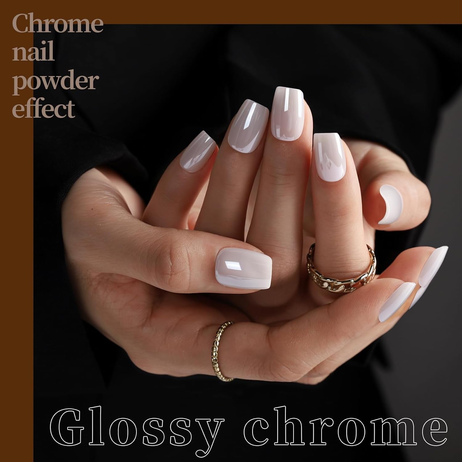 Press on Nails, 6 Colors Cat Eye Press on Nails Short, Natural Fake Nails Glossy French Tip, Cat Eye Nails for Women Salon Quality, Christmas Iridescent Press on Nails Kit