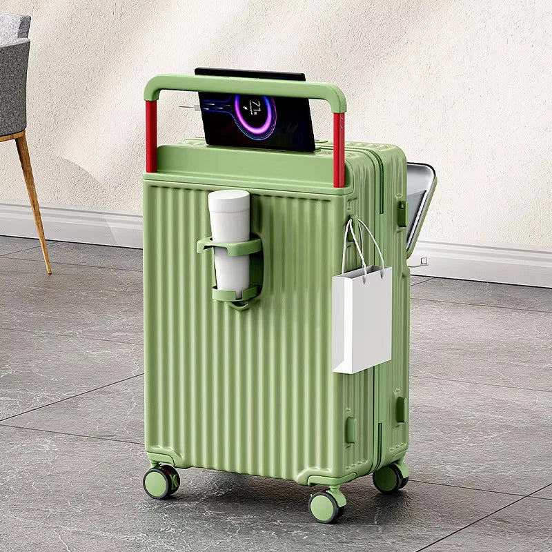20"22"24"26 Inch Charging Suitcase Front Opening Boarding Multifunctional Trolley Case Laptop Women'S Cabin Luggage