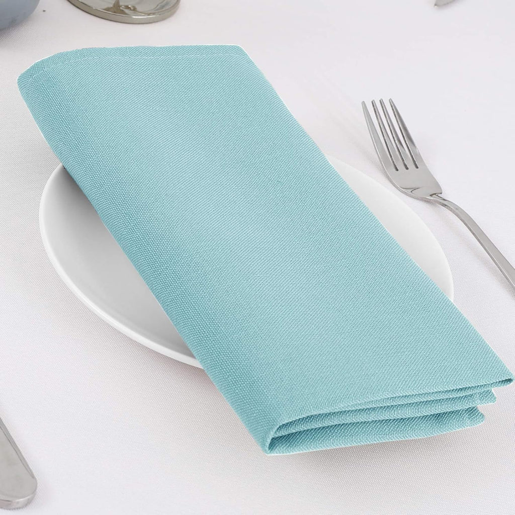 Cloth Napkins Set of 12 (18" X 18") Linen Textured Dinner Napkins Waterproof Extra Soft Thick Durable Reusable Napkins with Hemmed Edges for Dinners, Weddings and Everyday Use, Aqua