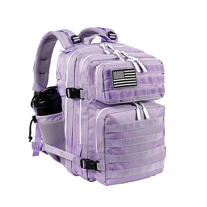 45L/35L/25L Tactical Backpack for Men and Women Waterproof Athlete Gym Outdoor Bag Travel Hiking Rucksack with Bottle Holder