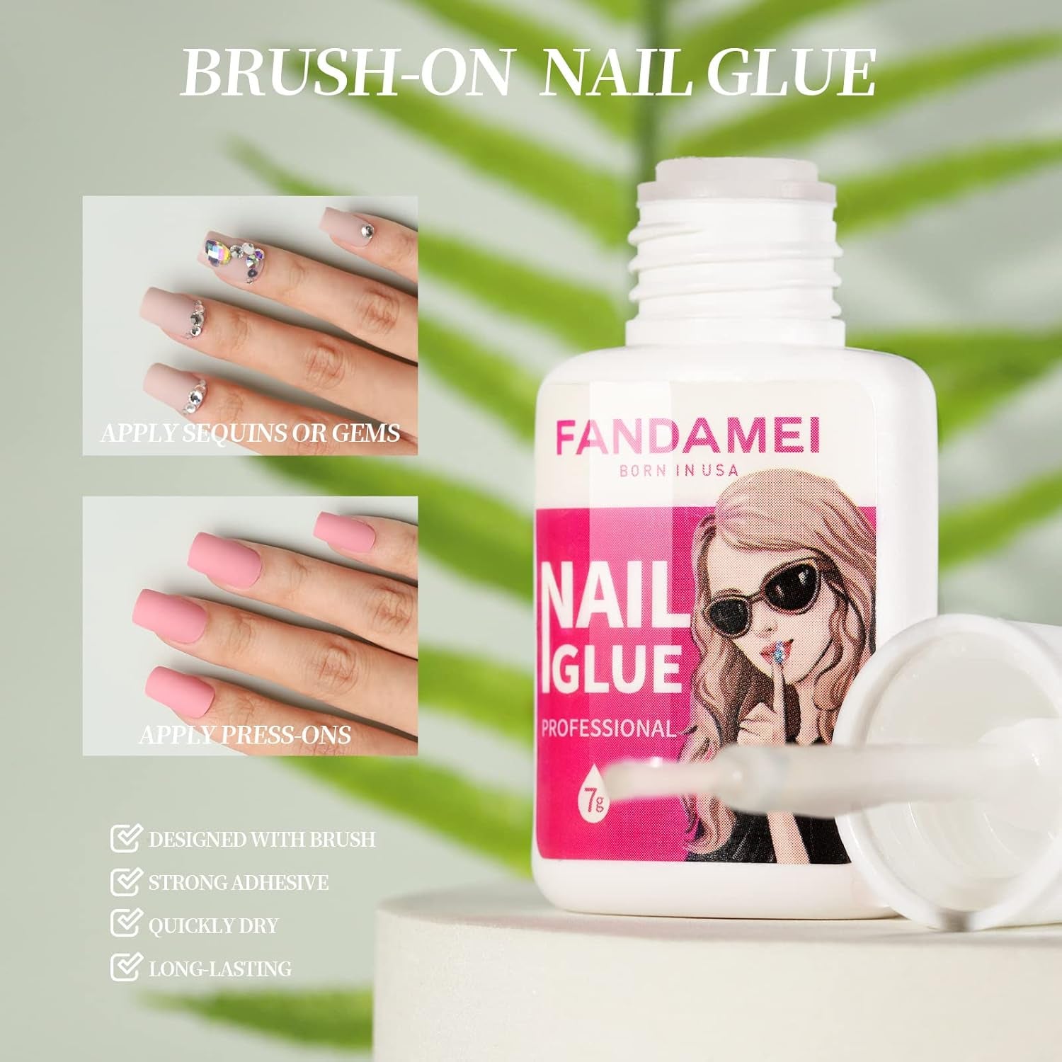 Matte Press on Nails, 24 Packs 576PCS Press on Nails Medium Square Matte, Lightweight Natural Fake Nails Full Cover, False Nails with Glue