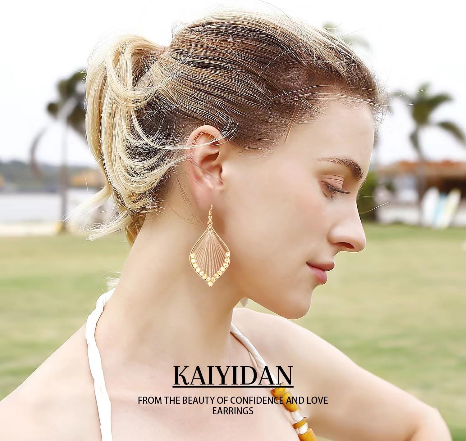 Silver/Gold Boho Dangle Statement Earrings for Women Trendy,Handmade Vintage Dainty Cute Long Drop Summer Earrings,Fashion Accessories Jewelry Gifts