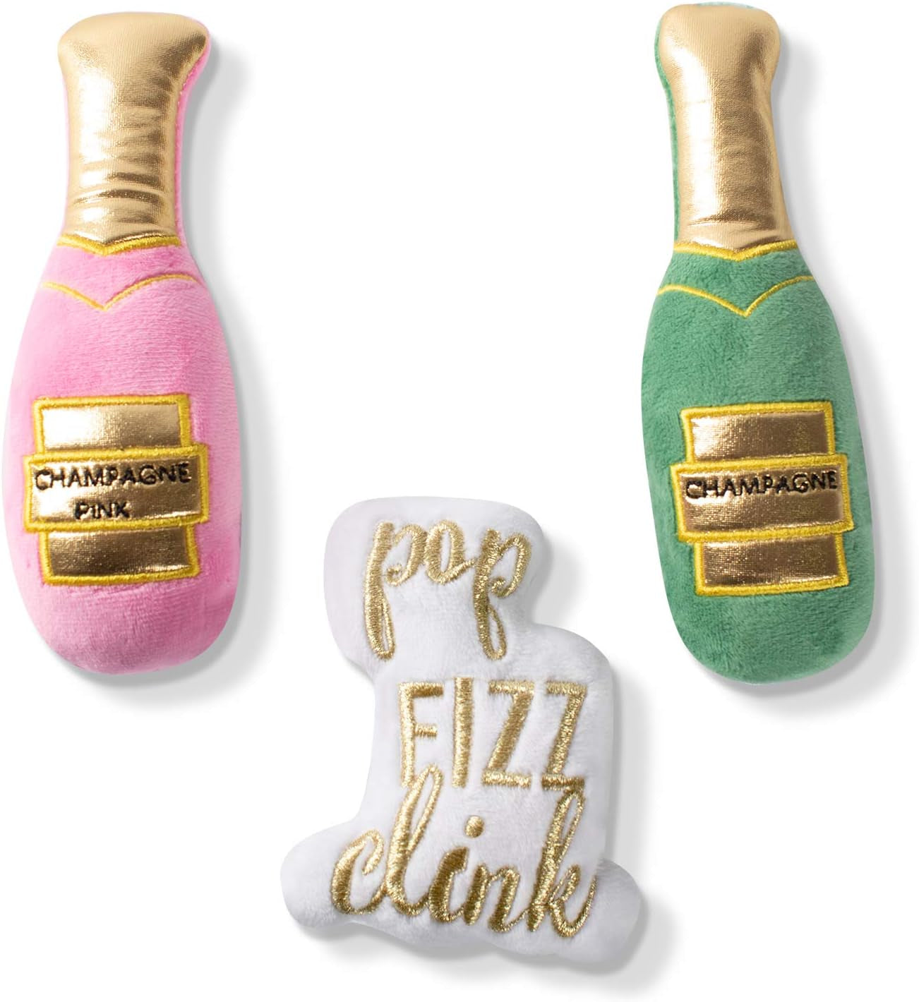 Studio Mini Plush Pet Toy Set with Squeaker, Feelin’ Bubbly! (289428), Multicolor