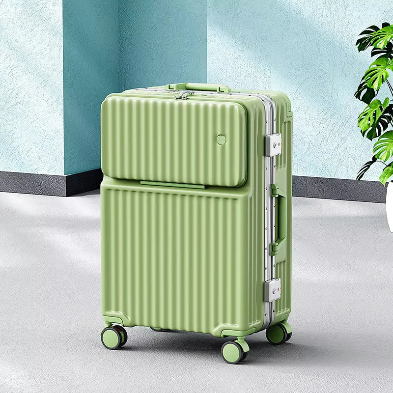 20"22"24"26 Inch Charging Suitcase Front Opening Boarding Multifunctional Trolley Case Laptop Women'S Cabin Luggage