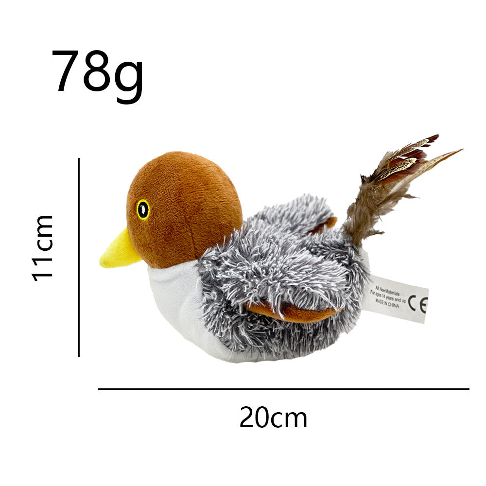 Interactive Cat Plush Toys for Indoor Cats Automatic Flapping Bird Cat Toy USB Rechargeable Electronic Pet Enrichment Toys