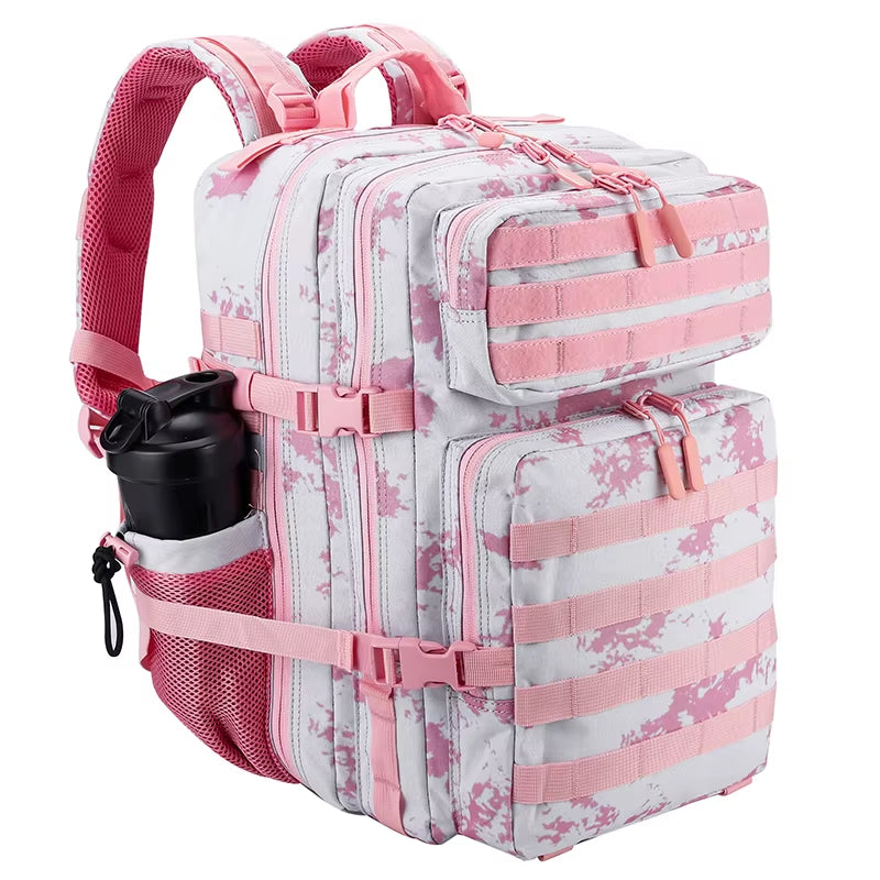 45L/35L/25L Tactical Backpack for Men and Women Waterproof Athlete Gym Outdoor Bag Travel Hiking Rucksack with Bottle Holder