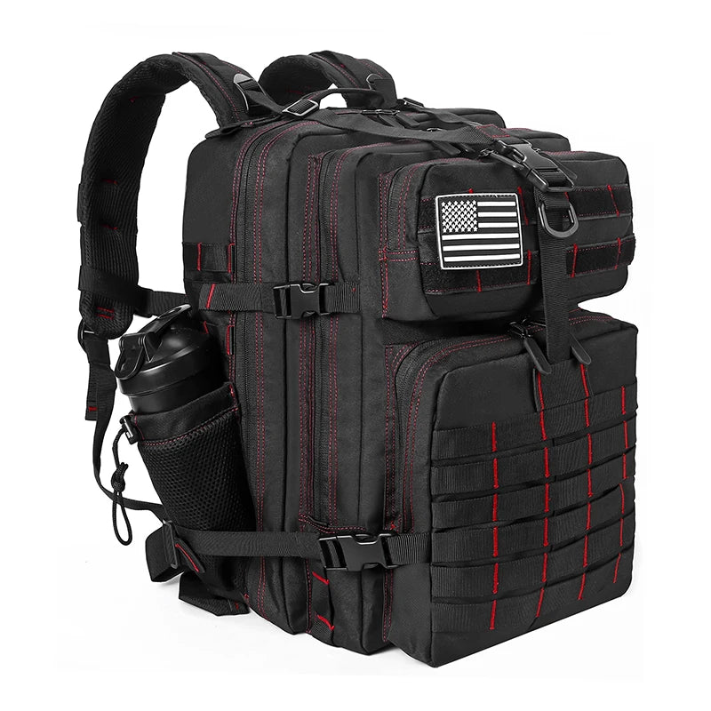 45L/35L/25L Tactical Backpack for Men and Women Waterproof Athlete Gym Outdoor Bag Travel Hiking Rucksack with Bottle Holder