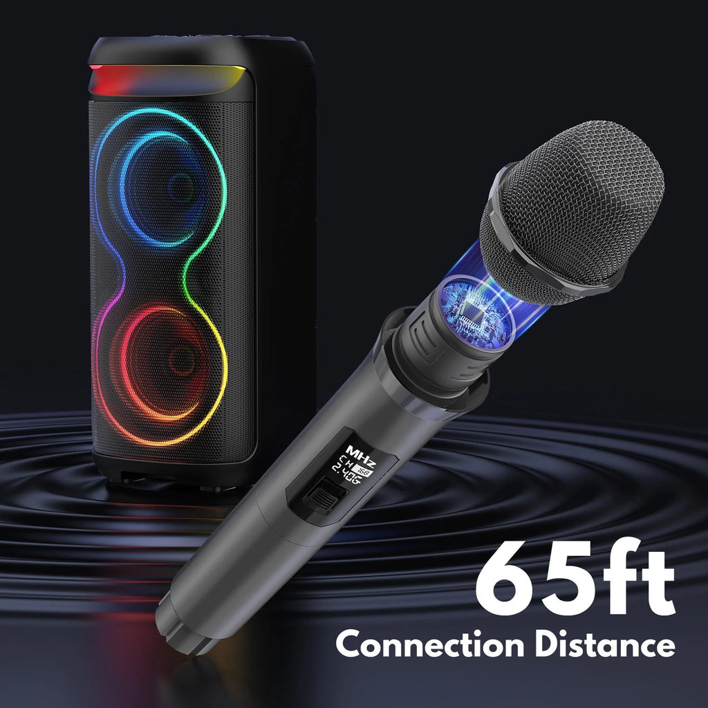 Large Party Speaker, Big Outdoor Speaker Bluetooth with Dj Lights, Powerful Deep Bass for Outdoor Backyard Party