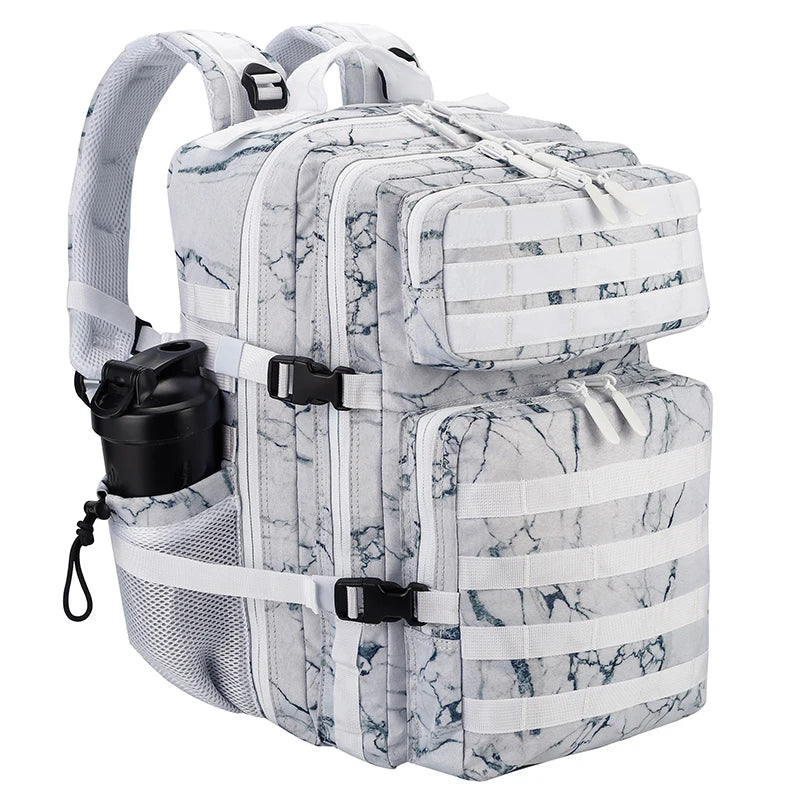 45L/35L/25L Tactical Backpack for Men and Women Waterproof Athlete Gym Outdoor Bag Travel Hiking Rucksack with Bottle Holder