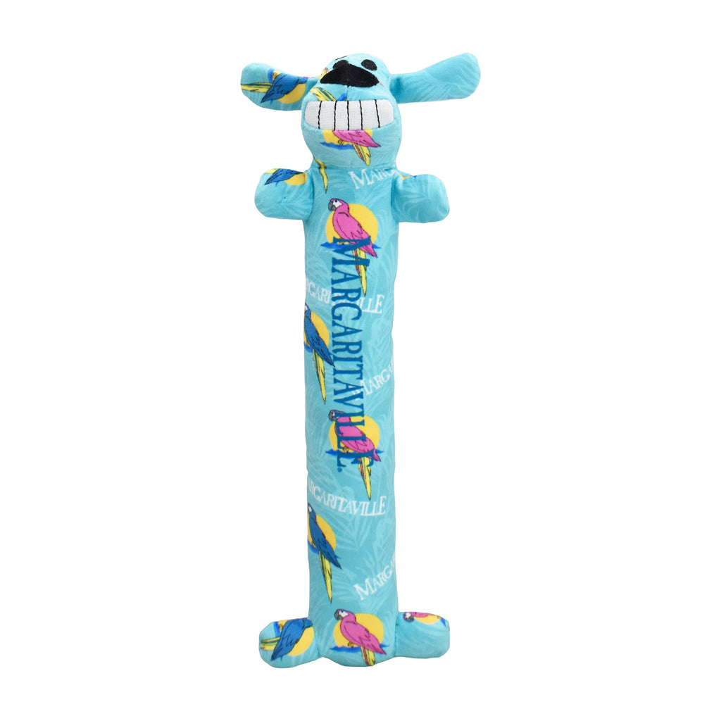 Margaritaville Summer Loofa Dog, Plush Dog Toy, 2 Pack with Tropical Patterns