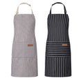 2 Pack Chef Aprons for Cooking & Baking - Soft Restaurant Quality Kitchen Aprons with Adjustable Neck & Long Tie, 2 Pockets Protective Aprons for Men & Women, BBQ Grilling Baking