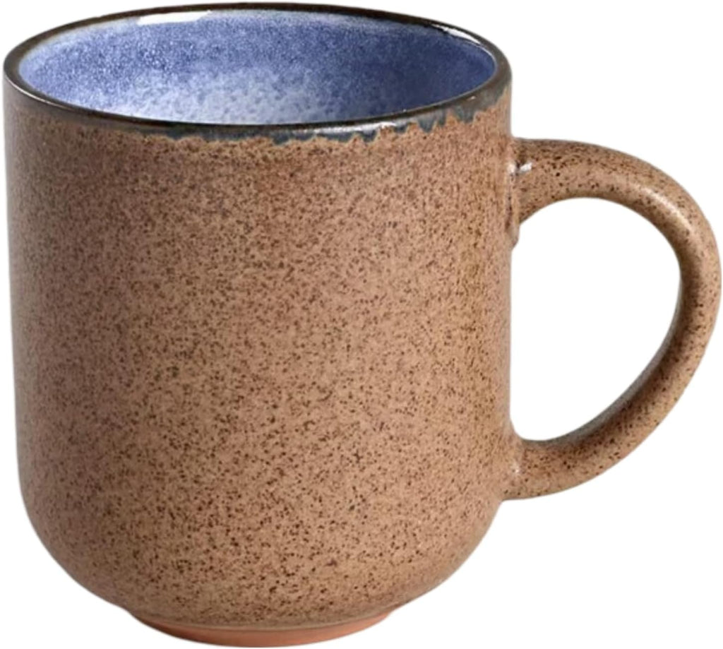 Oaklyn Mist 16-Piece Stoneware Dinnerware Set - White & Blue Reactive Glaze with Stone-Like Exterior - Modern Tableware Designs, Plates, Bowls, Mugs for Everyday Dining or Special Occasions