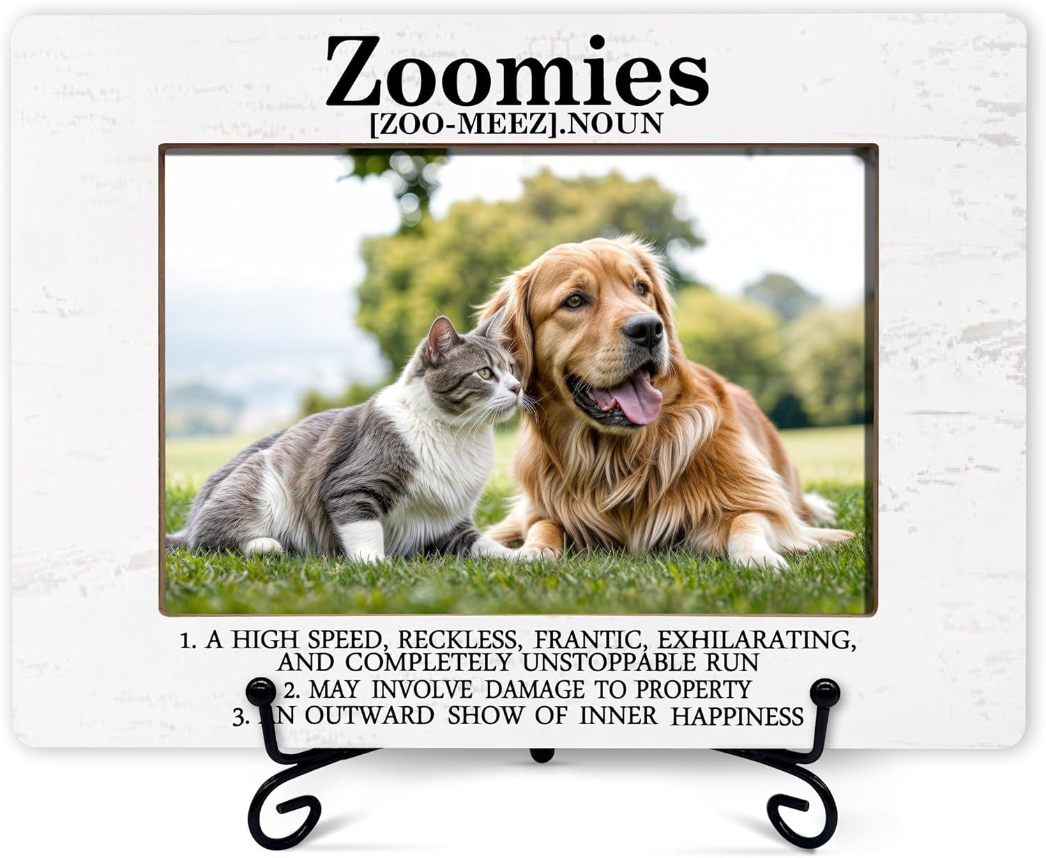 Dog Picture Frame for Dog Lovers, Dog Themed Gifts for Birthday Christmas Thanksgiving, Zoomies Definition Photo Frame, Dog Room Decor Gifts for Women Friends Sister Dog Mom Dog Owner Pet Lover -24