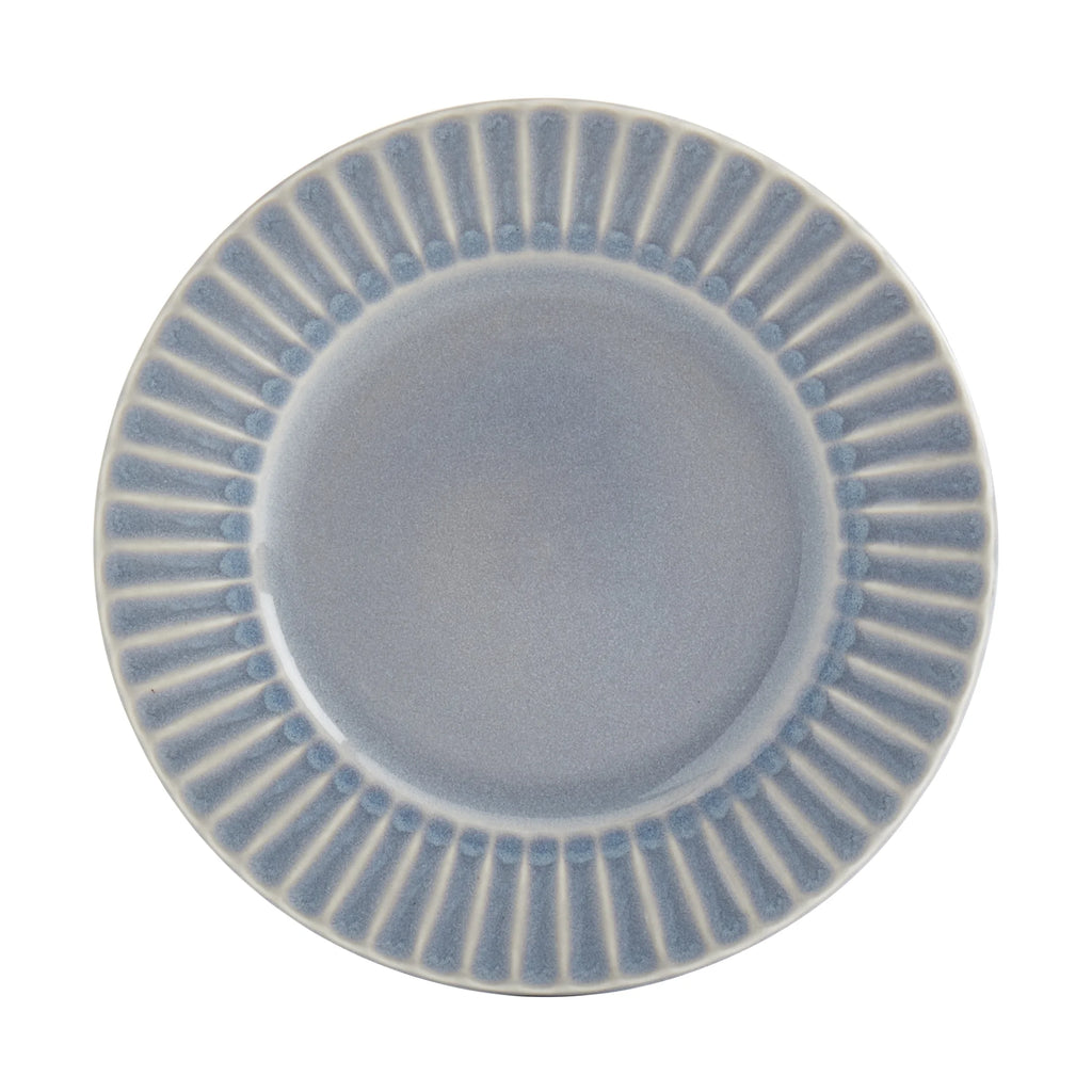 Tabletops Gallery Richmond 12-Piece Reactive Glaze Stoneware Dinnerware Set of Kitchen Dishes, Dinner Plates, Cereal Bowls, Service for 4, Gray