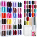 Matte Press on Nails, 24 Packs 576PCS Press on Nails Medium Square Matte, Lightweight Natural Fake Nails Full Cover, False Nails with Glue