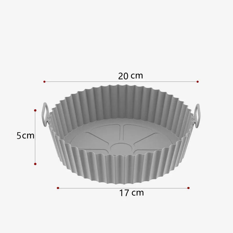 Air Fryer Silicone Basket Thicken Silicone Mold for Air Fryer Pot Oven Baking Tray Fried Chicken Pizza Air Fryer Accessories