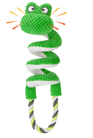 Interactive Squeaky Dog Toys with Pull Rope, Large Dog Tug of War Toy, Plush Puppy Chew Toys for Dental Health, Great for Small, Medium and Big Dogs