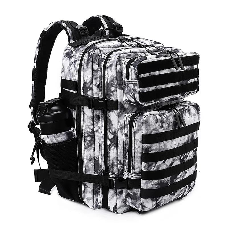 45L/35L/25L Tactical Backpack for Men and Women Waterproof Athlete Gym Outdoor Bag Travel Hiking Rucksack with Bottle Holder