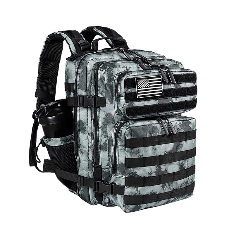 45L/35L/25L Tactical Backpack for Men and Women Waterproof Athlete Gym Outdoor Bag Travel Hiking Rucksack with Bottle Holder