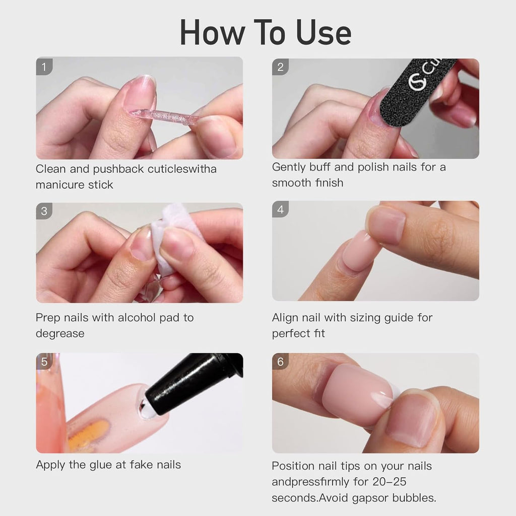 Press on Nails Short Square Pink - Snowflake Glitter Press on Nails with Glue, White Snowflakes Sparkle Glossy False Nail Tips for Women Winter Christmas