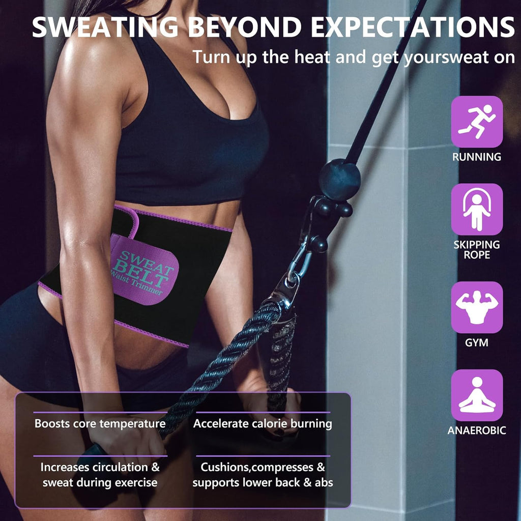 Waist Trainer for Women Lower Belly Fat, Waist Sweat Band for Women, Belly Band Sweat Belt, Body Shaper, Stomach Wrap