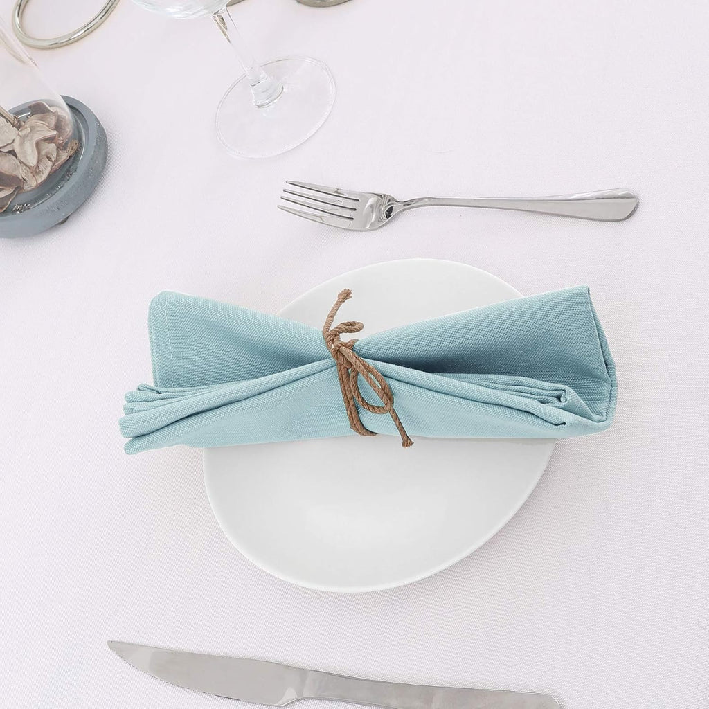 Cloth Napkins Set of 12 (18" X 18") Linen Textured Dinner Napkins Waterproof Extra Soft Thick Durable Reusable Napkins with Hemmed Edges for Dinners, Weddings and Everyday Use, Aqua