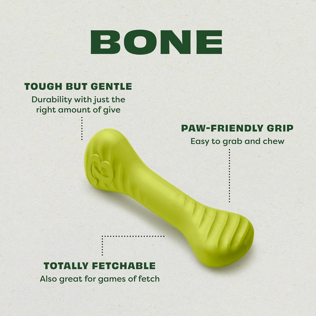 Ball/Bone Medium/Pawbler Rubber Pet Toys, 3-Pack