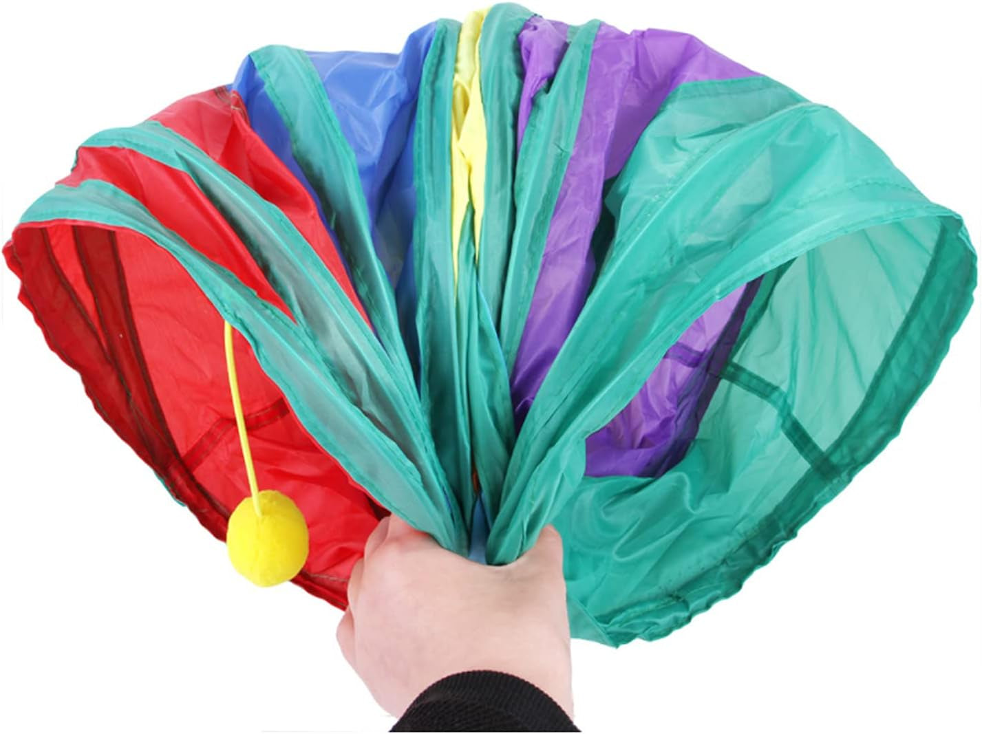 32Pcs Cat Toys Kitten Interactive Pet Toys Assortments, Foldable Rainbow Tunnel,