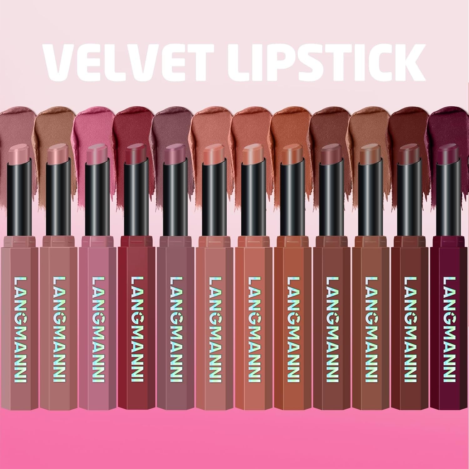 10Pcs Velvet Matte Lipstick Nude Matte Soft Dark Color Stick High Pigmented Long-Lasting Waterproof Lip Stick Lip Balm Beauty Cosmetics Gift for Women(Curated 10-Shade Set)