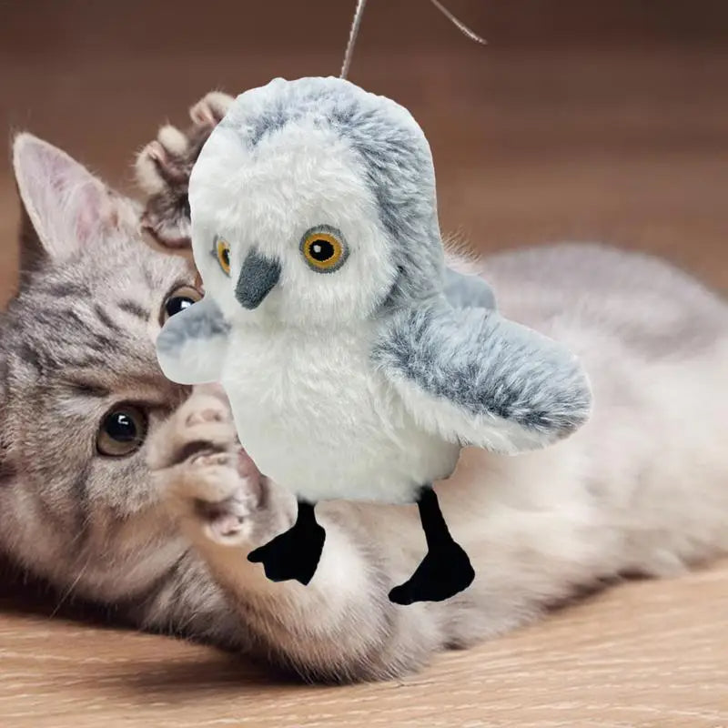 Interactive Cat Plush Toys for Indoor Cats Automatic Flapping Bird Cat Toy USB Rechargeable Electronic Pet Enrichment Toys