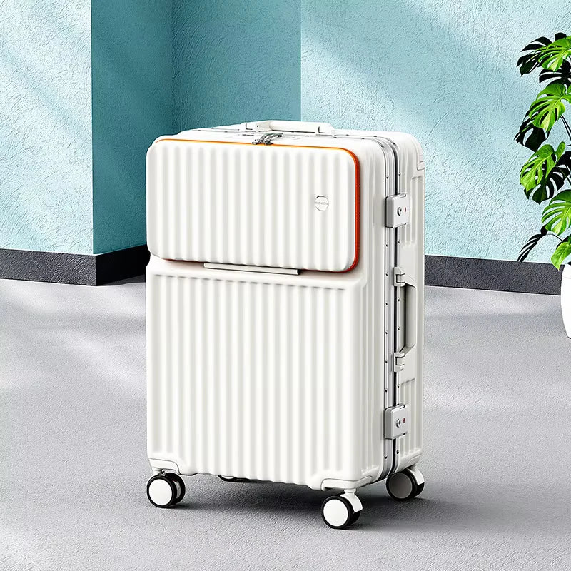 20"22"24"26 Inch Charging Suitcase Front Opening Boarding Multifunctional Trolley Case Laptop Women'S Cabin Luggage