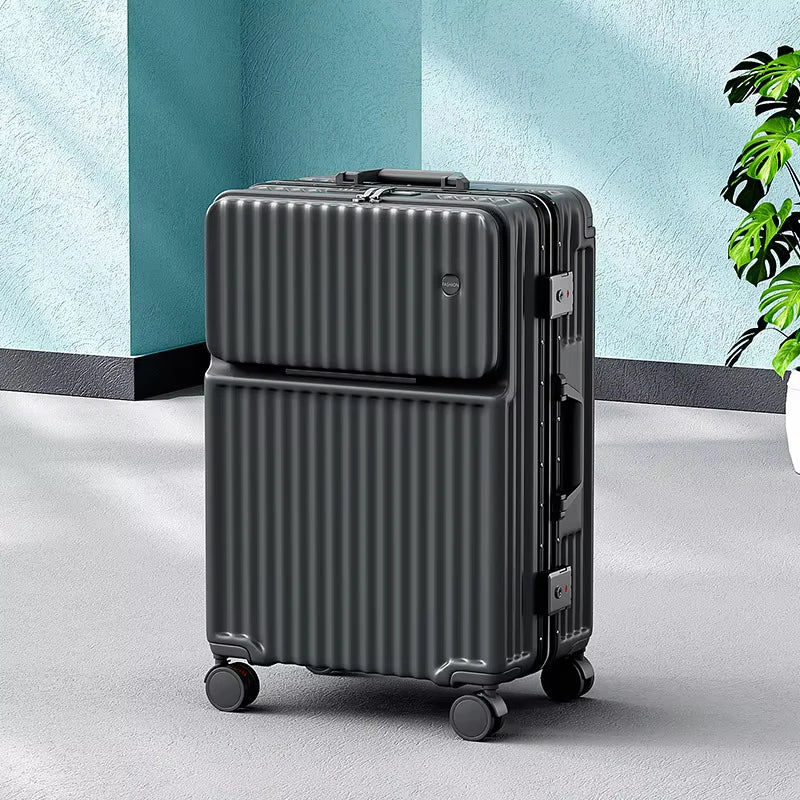 20"22"24"26 Inch Charging Suitcase Front Opening Boarding Multifunctional Trolley Case Laptop Women'S Cabin Luggage