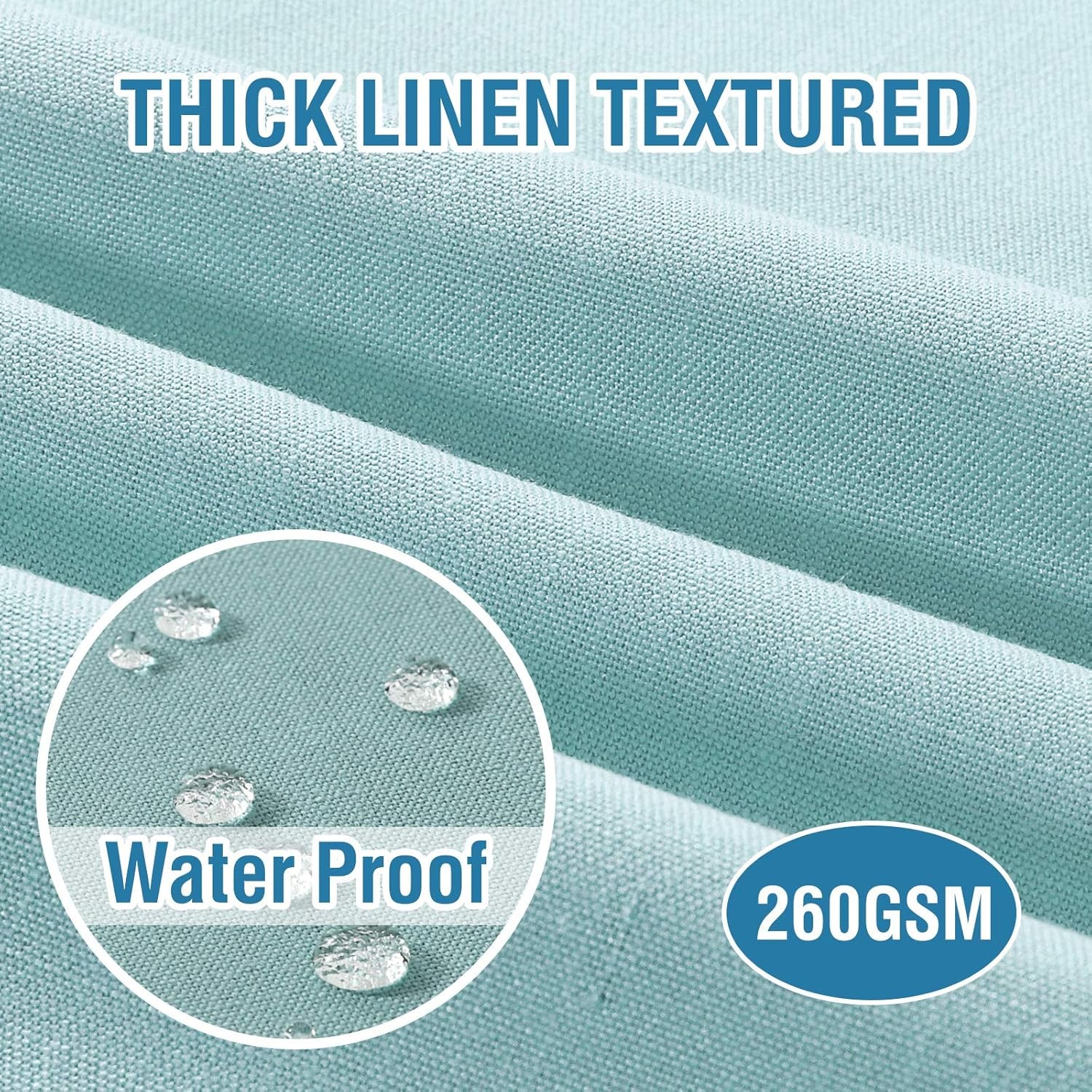 Cloth Napkins Set of 12 (18" X 18") Linen Textured Dinner Napkins Waterproof Extra Soft Thick Durable Reusable Napkins with Hemmed Edges for Dinners, Weddings and Everyday Use, Aqua