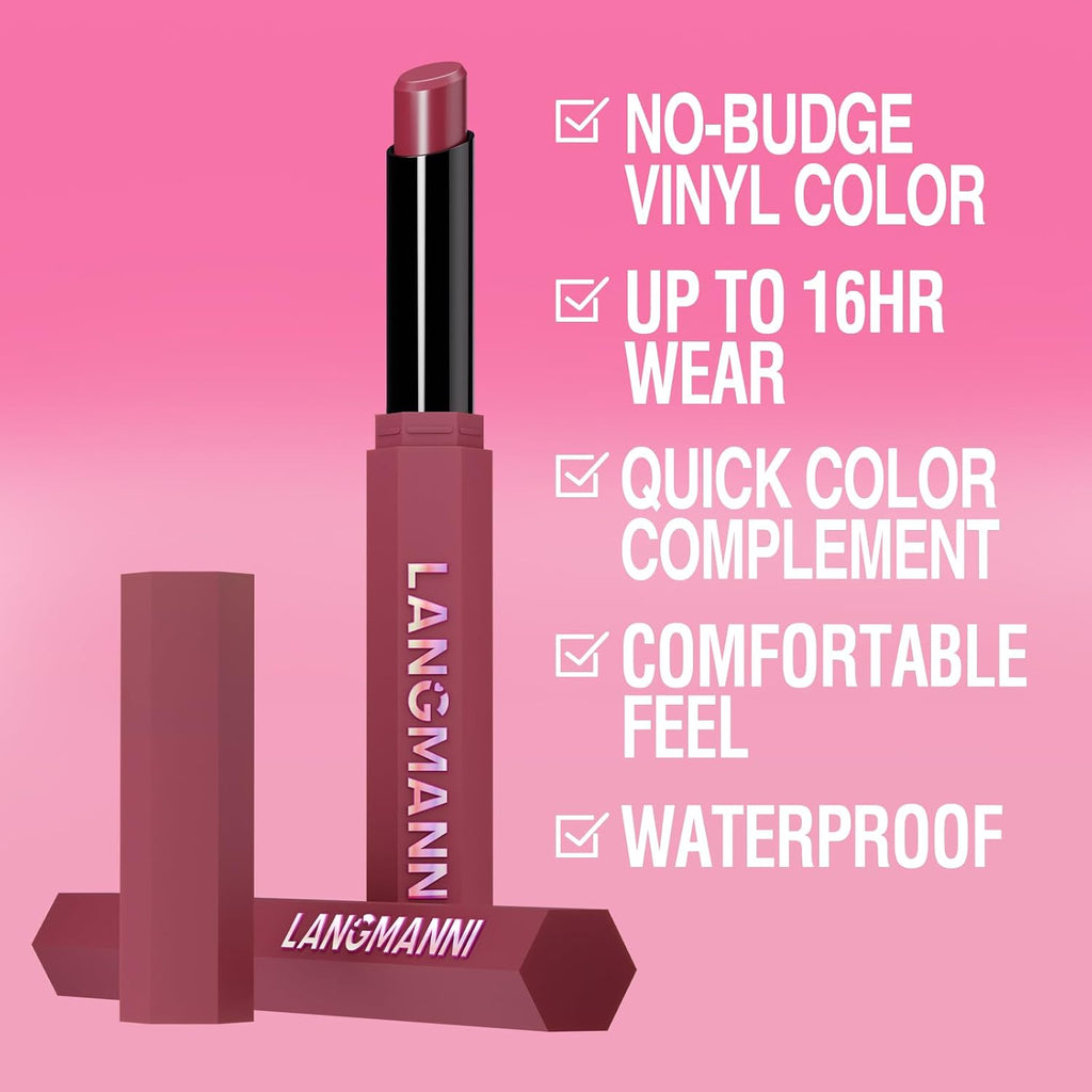 10Pcs Velvet Matte Lipstick Nude Matte Soft Dark Color Stick High Pigmented Long-Lasting Waterproof Lip Stick Lip Balm Beauty Cosmetics Gift for Women(Curated 10-Shade Set)