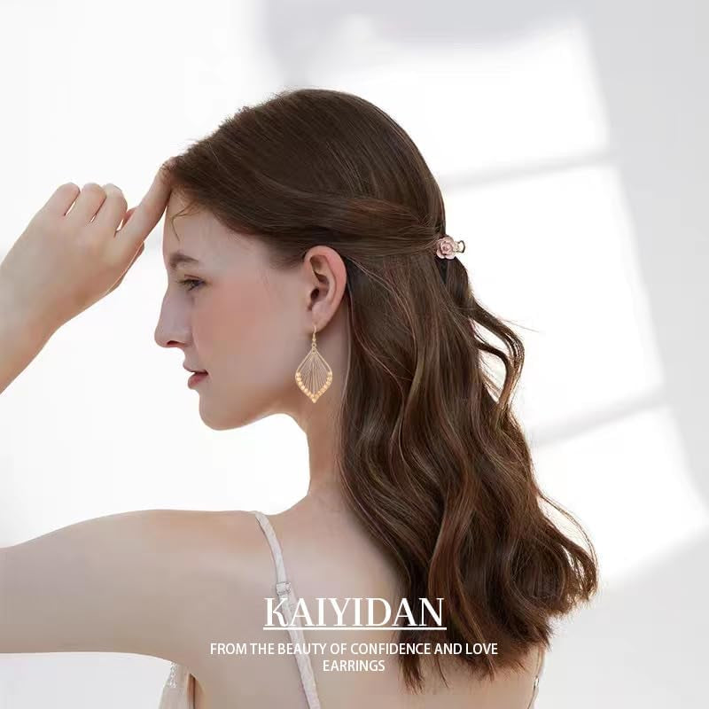 Silver/Gold Boho Dangle Statement Earrings for Women Trendy,Handmade Vintage Dainty Cute Long Drop Summer Earrings,Fashion Accessories Jewelry Gifts