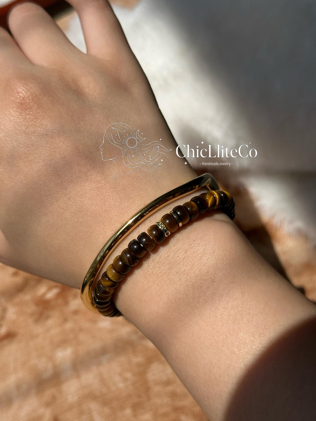 50%OFF Buy2！2 Styles!Minimalist Stacking Open Bangle- Stainless Steel 18K Gold Plated Wave -Hypoallergenic & Waterproof Surf Bracele
